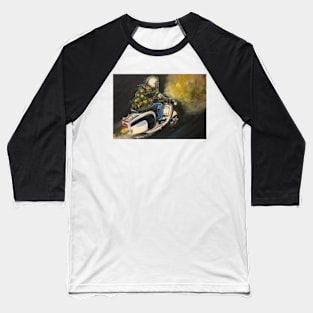 Retro Scooter, Classic Scooter, Scooterist, Scootering, Scooter Rider, Mod Art Baseball T-Shirt